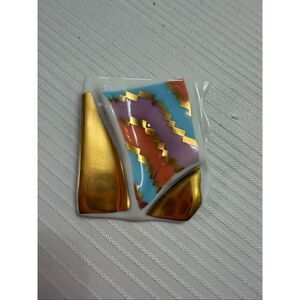 Rosenthal Porcelain Pin signed Johan van Loon Designer - Studio Line 1 3/4"